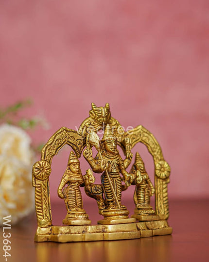 Brass Murugan Valli Deivanai in Frame - WL3684-2