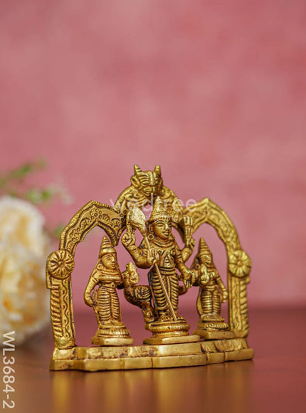 Brass Murugan Valli Deivanai in Frame - WL3684-2