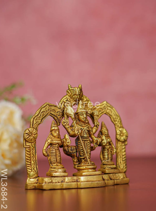 Brass Murugan Valli Deivanai in Frame - WL3684-2