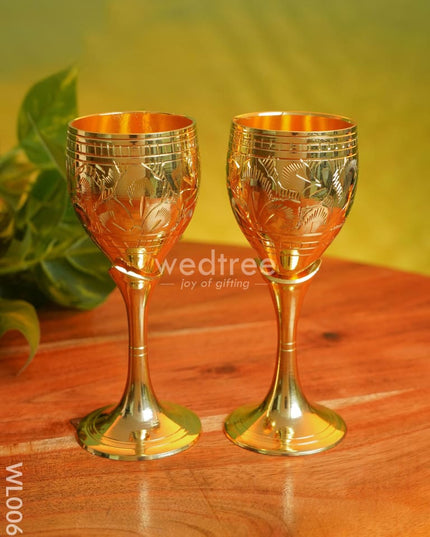Brass Wine Glass Set - WL0066