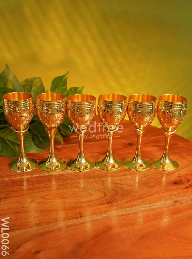Brass Wine Glass Set - WL0066