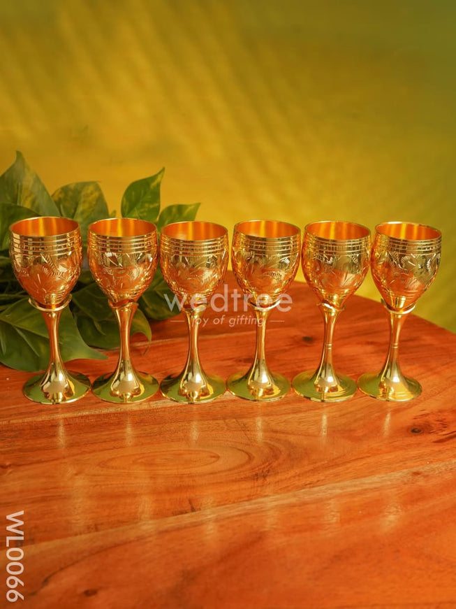 Brass Wine Glass Set - WL0066