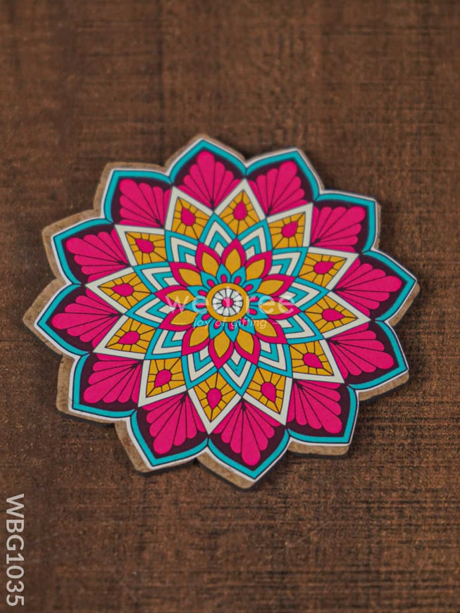 Decorative Diya Coaster - Set of 2 - WBG1035