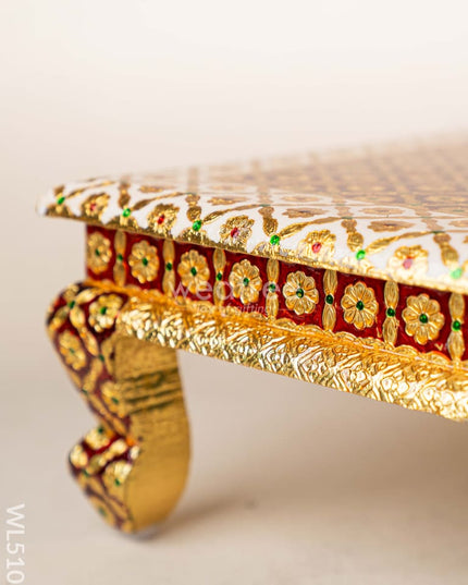 Decorative Meenakari Bajot - 16 x 16 inch - Red - WL5105