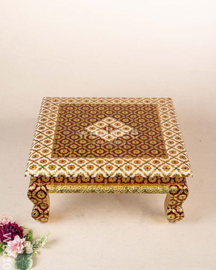 Decorative Meenakari Bajot - 16 x 16 inch - Red - WL5105