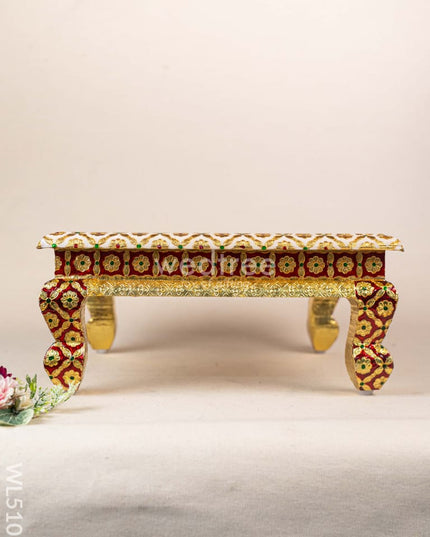Decorative Meenakari Bajot - 16 x 16 inch - Red - WL5105