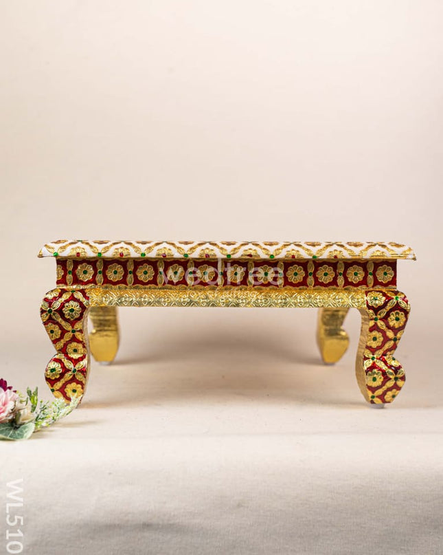 Decorative Meenakari Bajot - 16 x 16 inch - Red - WL5105