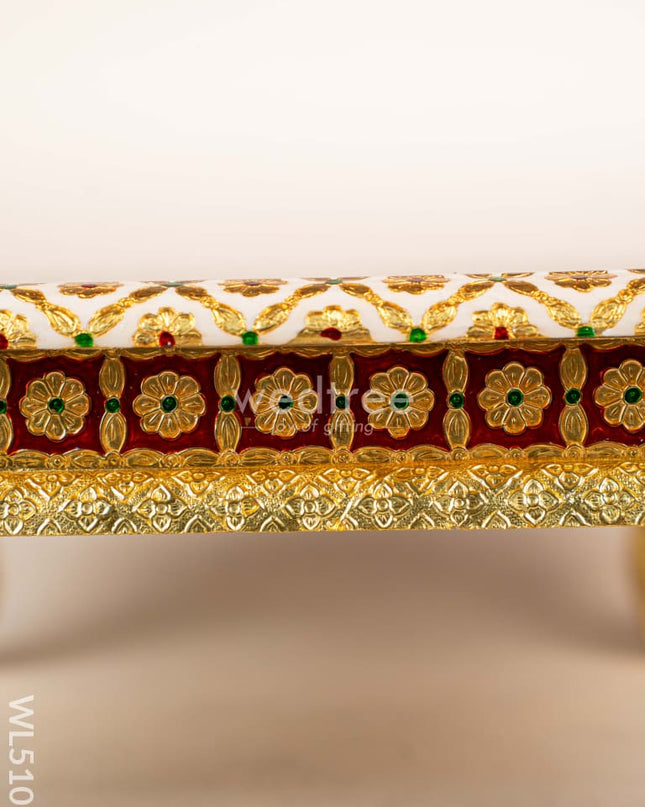 Decorative Meenakari Bajot - 16 x 16 inch - Red - WL5105