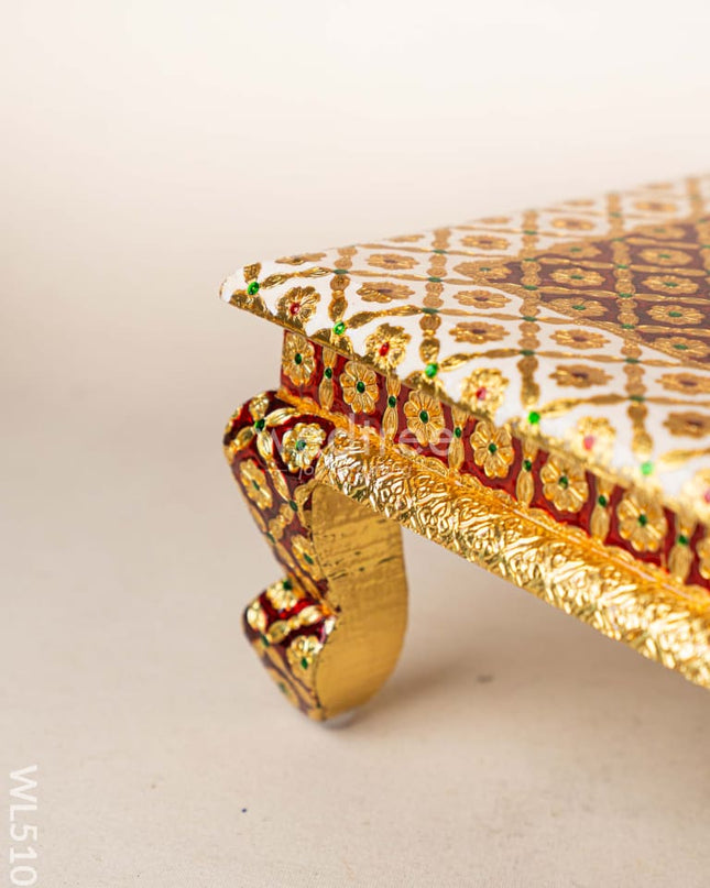 Decorative Meenakari Bajot - 16 x 16 inch - Red - WL5105