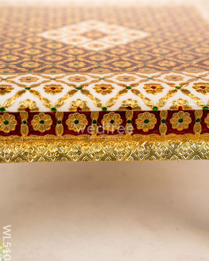 Decorative Meenakari Bajot - 16 x 16 inch - Red - WL5105