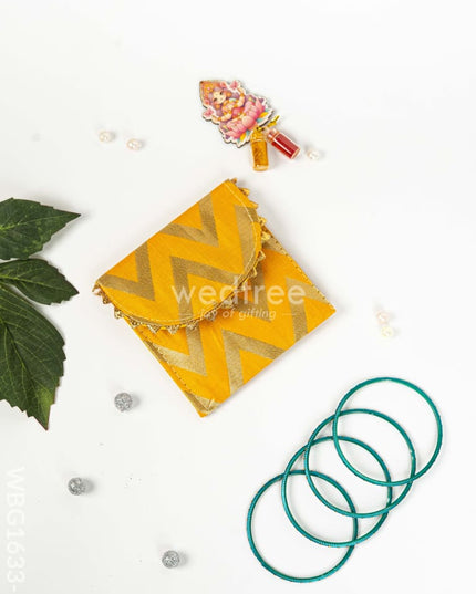 Designer Purse with Bangle & Manjal Kumkum - WBG1633-1