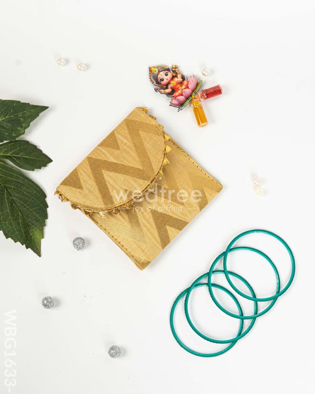 Designer Purse with Bangle & Manjal Kumkum - WBG1633-1