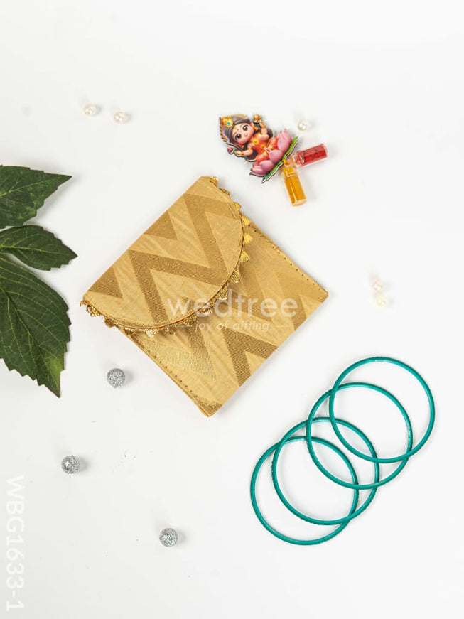 Designer Purse with Bangle & Manjal Kumkum - WBG1633-1
