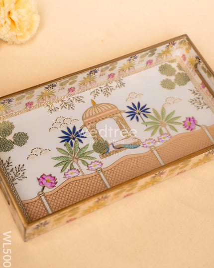 Digital Printed Peacock Theme Tray - 13 x 7 inch - WL5009
