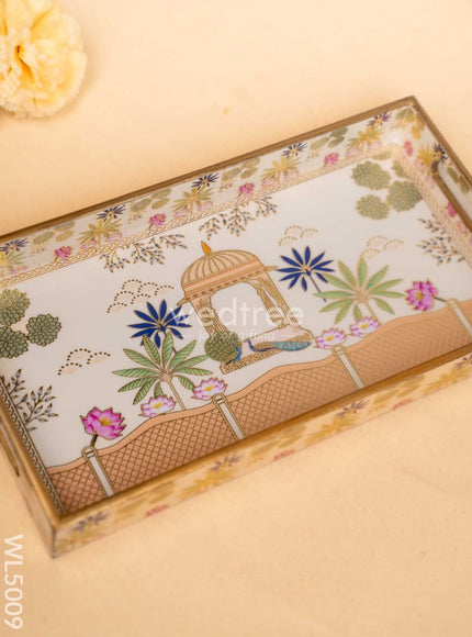 Digital Printed Peacock Theme Tray - 13 x 7 inch - WL5009
