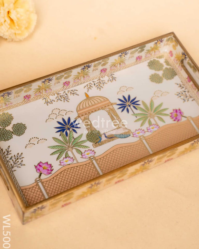 Digital Printed Peacock Theme Tray - 13 x 7 inch - WL5009
