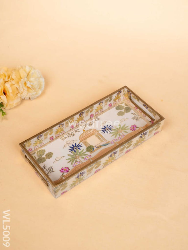 Digital Printed Peacock Theme Tray - 13 x 7 inch - WL5009