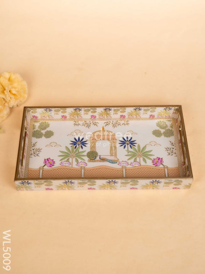 Digital Printed Peacock Theme Tray - 13 x 7 inch - WL5009