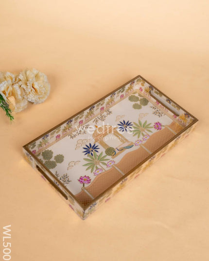 Digital Printed Peacock Theme Tray - 13 x 7 inch - WL5009
