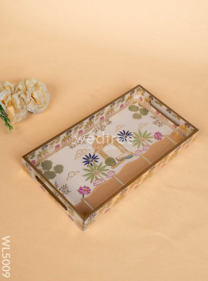 Digital Printed Peacock Theme Tray - 13 x 7 inch - WL5009