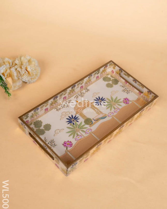 Digital Printed Peacock Theme Tray - 13 x 7 inch - WL5009