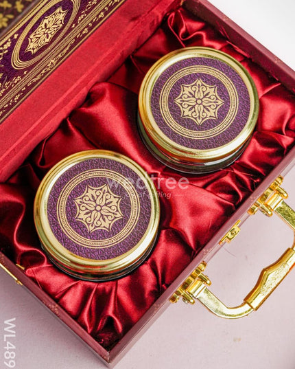Floral 2 Jar Dry Fruit Box - WL4896