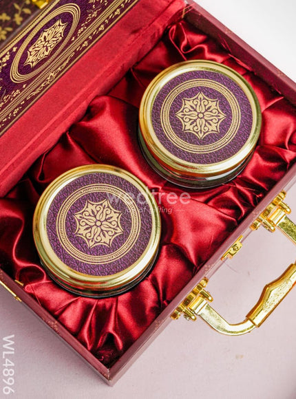 Floral 2 Jar Dry Fruit Box - WL4896