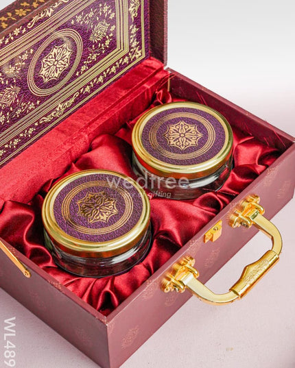 Floral 2 Jar Dry Fruit Box - WL4896