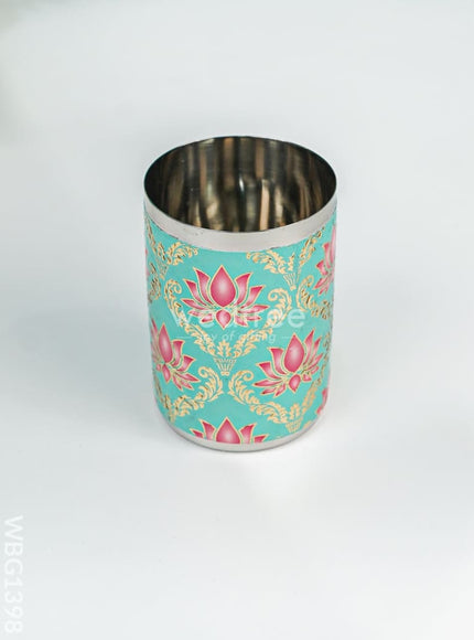 Floral Digital Printed Meenakari Glass - WBG1398
