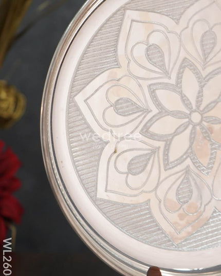 German Silver Engraved 10 inch Plate - WL2604