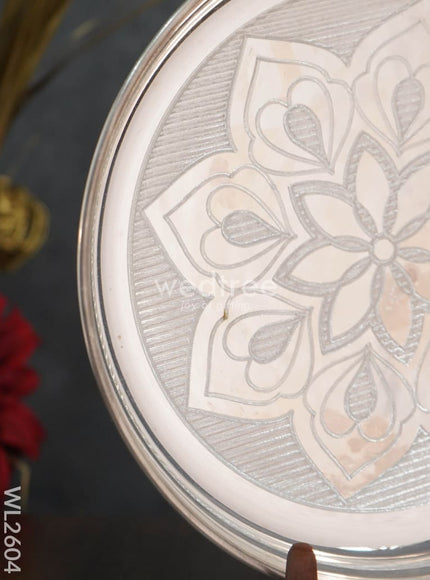 German Silver Engraved 10 inch Plate - WL2604