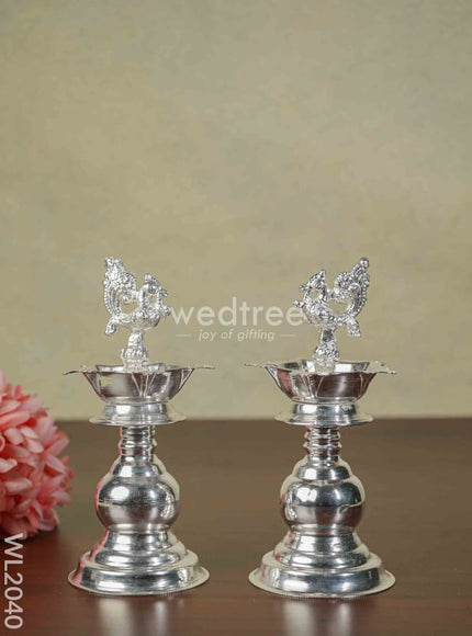 German Silver Kuthu Vilakku (Set of 2) - WL2040