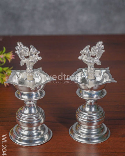 German Silver Kuthu Vilakku (Set of 2) - WL2040