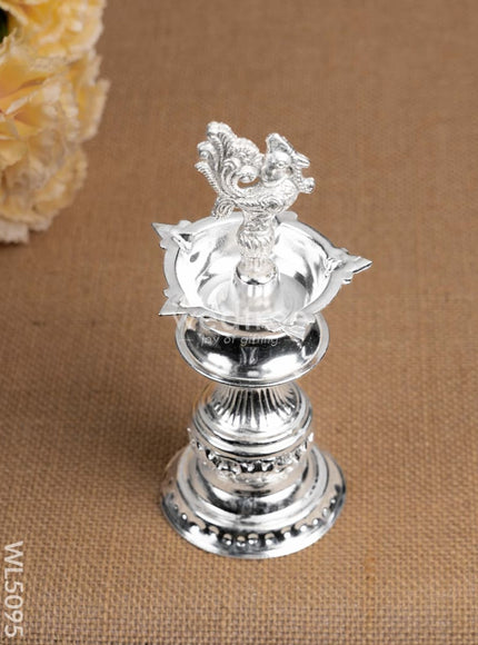 German Silver Kuthu Vilakku with Annapakshi Motif - WL5095
