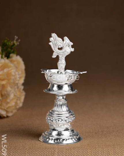 German Silver Kuthu Vilakku with Annapakshi Motif - WL5095
