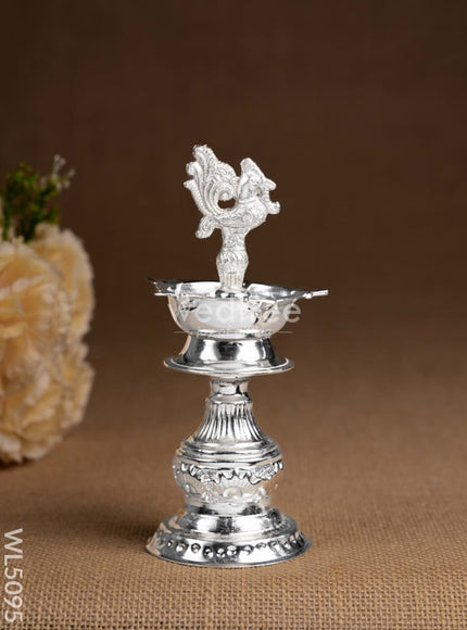 German Silver Kuthu Vilakku with Annapakshi Motif - WL5095