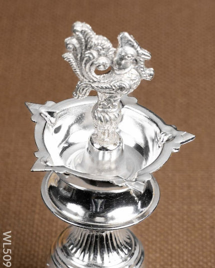 German Silver Kuthu Vilakku with Annapakshi Motif - WL5095
