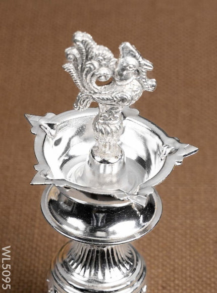 German Silver Kuthu Vilakku with Annapakshi Motif - WL5095