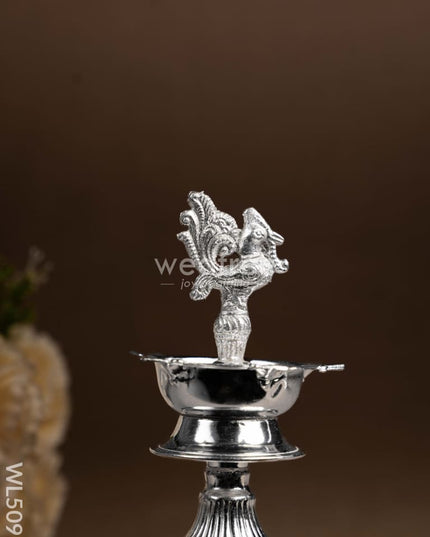 German Silver Kuthu Vilakku with Annapakshi Motif - WL5095