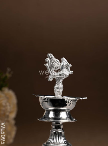 German Silver Kuthu Vilakku with Annapakshi Motif - WL5095