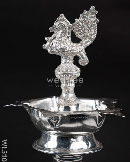 German Silver Kuthu Vilakku with Annapakshi Motif - WL5100