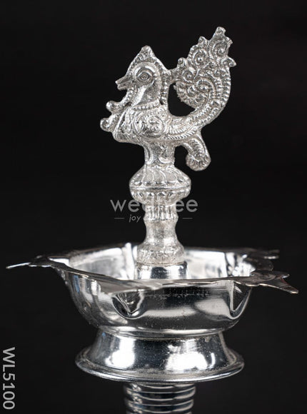German Silver Kuthu Vilakku with Annapakshi Motif - WL5100