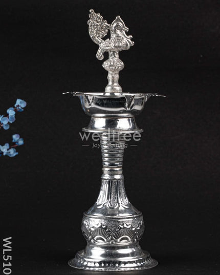 German Silver Kuthu Vilakku with Annapakshi Motif - WL5100