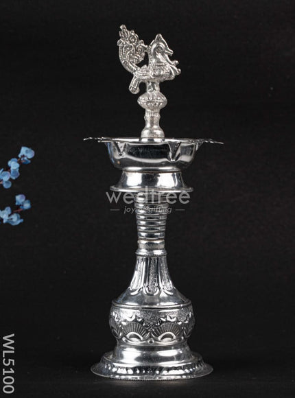 German Silver Kuthu Vilakku with Annapakshi Motif - WL5100