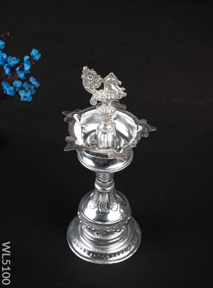 German Silver Kuthu Vilakku with Annapakshi Motif - WL5100