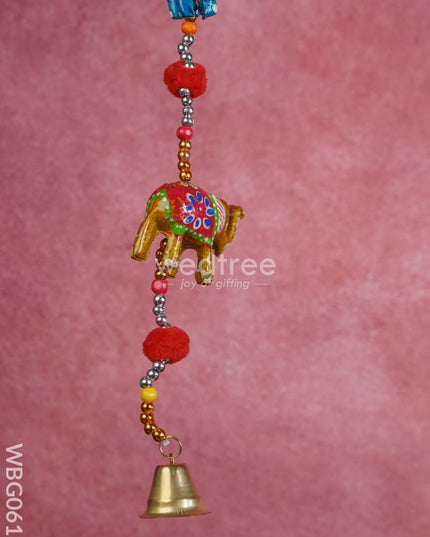 Hand Painted Metal Elephant Thoran - WBG0615