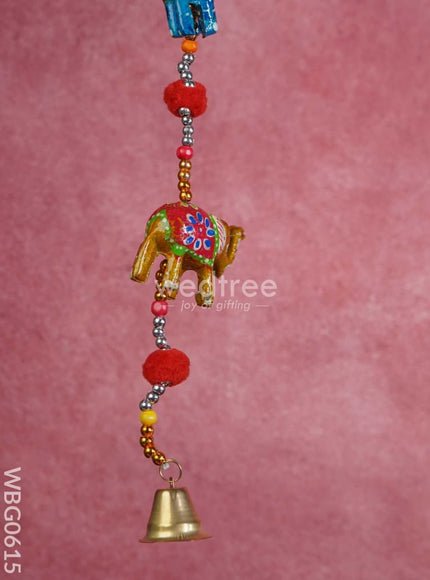 Hand Painted Metal Elephant Thoran - WBG0615