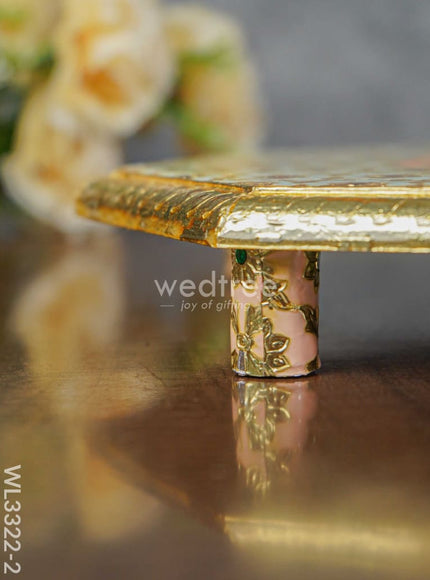 Hexagon Shaped Meenakari Bajot- 10 x 10 inch - WL3322-2