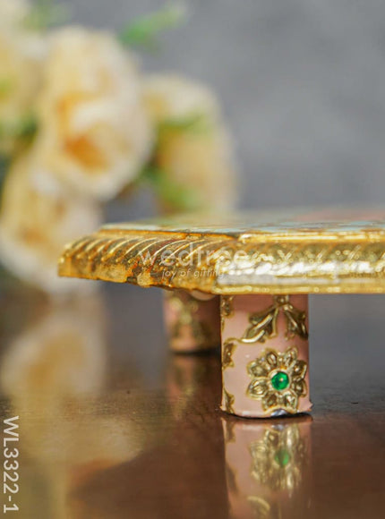 Hexagon Shaped Meenakari Bajot - 8 x 8 inch - WL3322-1