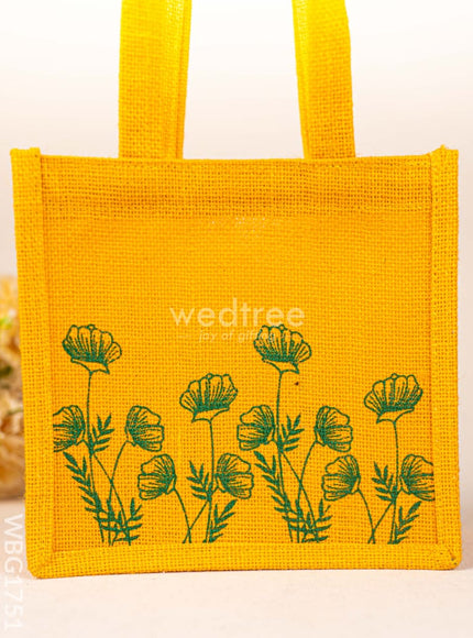 Jute Bag - Flower Design - WBG1751